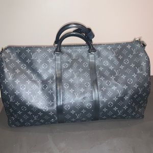 LV Keepall Bandouliere Monogram Eclipse 55